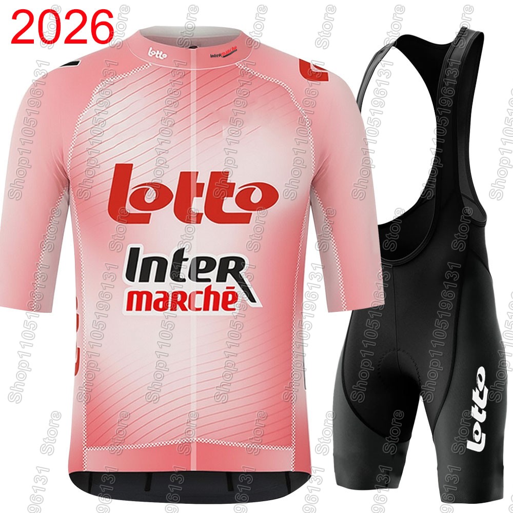 Cycling Commuter Jacket - Lotto Intermarché 2026 サイクリングジャージセットメンズ夏ベルギーチーム服ロードバイクスーツマウンテン自転車シャツビブショーツ MTB