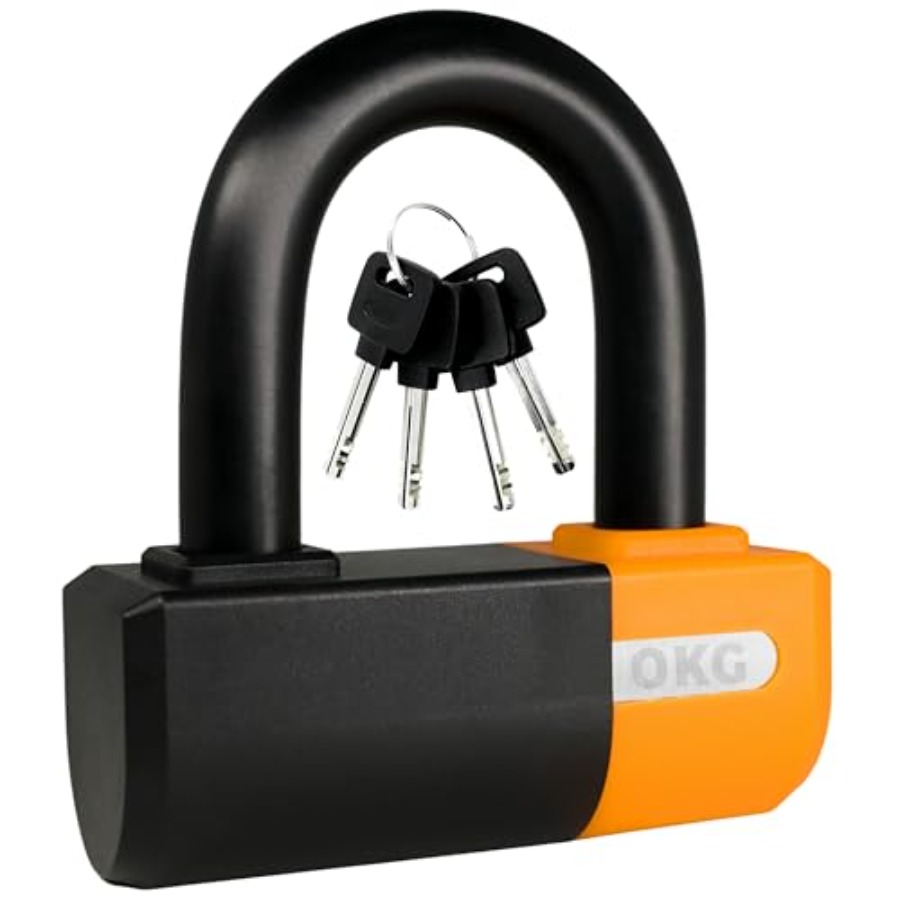 U Lock Heavy Duty - OKG ヘビーデューティー小型Uロック 18mm耐切断マンガン合金鋼U字型シャックル デュアルデッドボルト盗難防止バイク用ロック eBike AT対応
