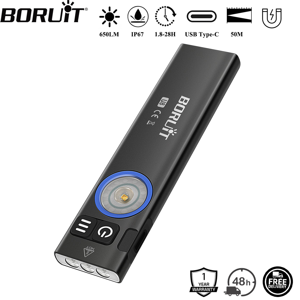 Cycling To Work - BORUiT U8 650LM EDC LED懐中電灯 タイプC充電式