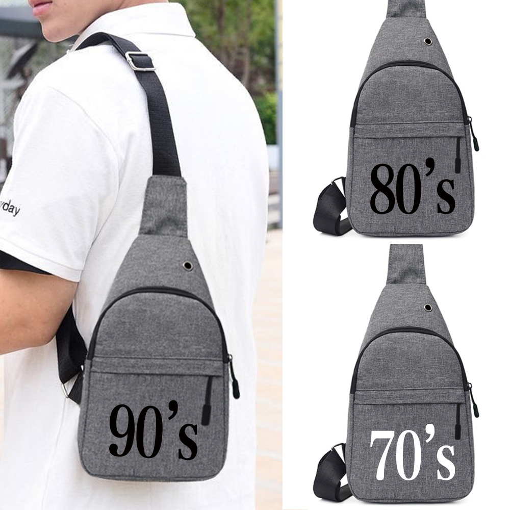 Cycling To Work - シングルショルダーメンズチェストバッグサイクリング通勤クロスボディバッグファッションイヤーズプリント雑貨収納調節可能なパックユニセックス