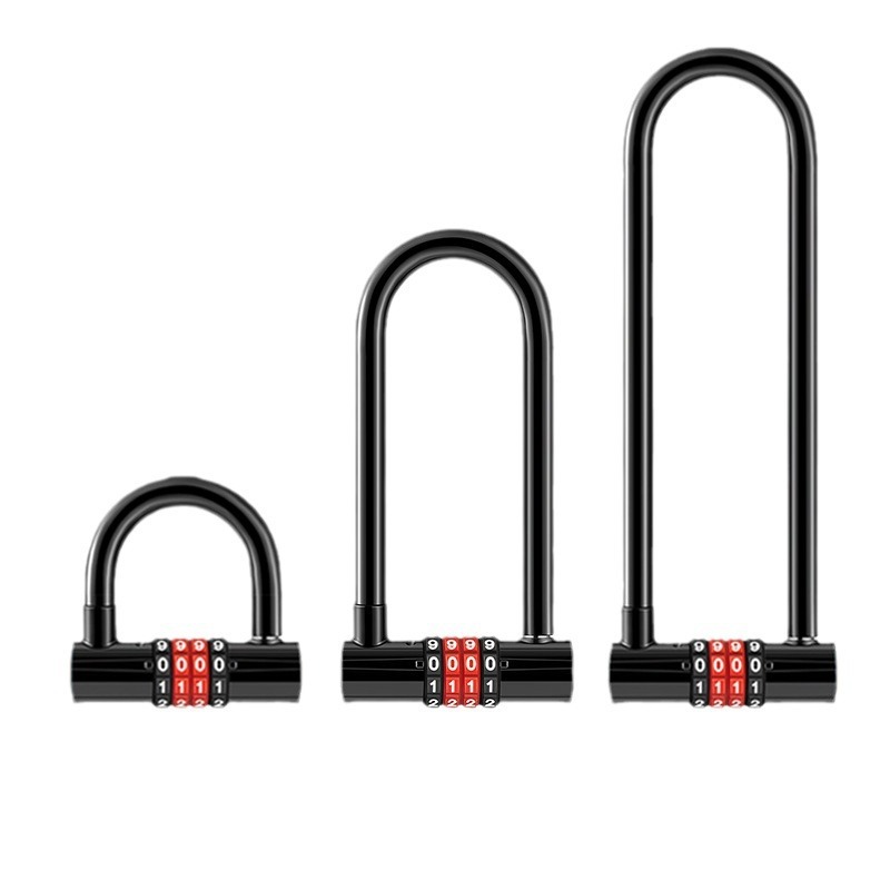 U Lock Heavy Duty - 拡張 U 字型盗難防止コンビネーションロック二重ガラスドアショップドア南京錠自転車ロック自転車アクセサリーアウトドアスポーツ