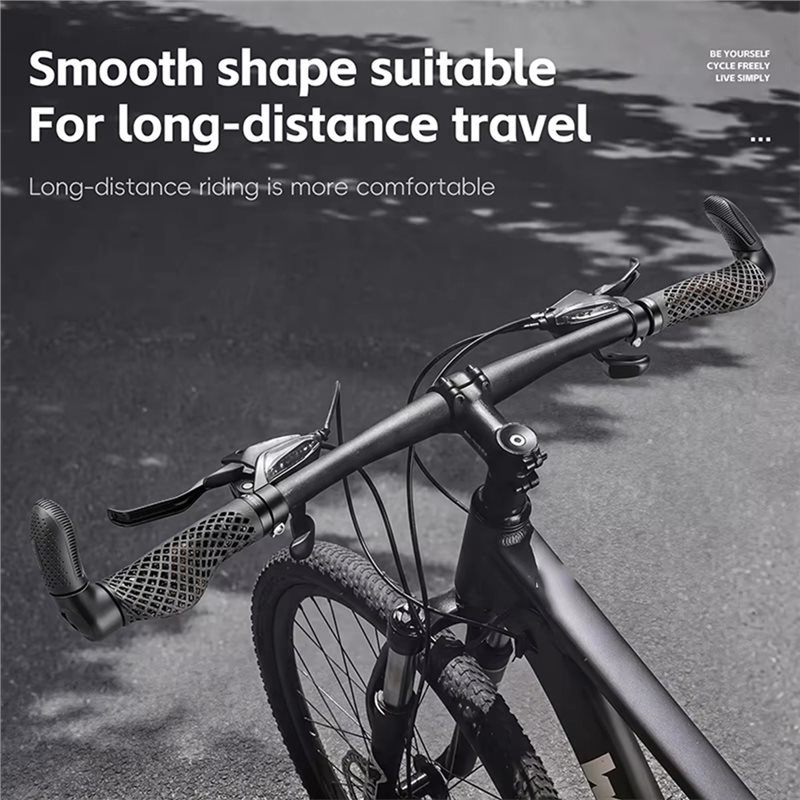 Cycling Commute Distance - 優れた滑り止めTPEグリップ、人間工学に基づいた自転車レストバー、長距離サイクリングやMTB通勤用自転車のハンドルバーに適した角度調整可能