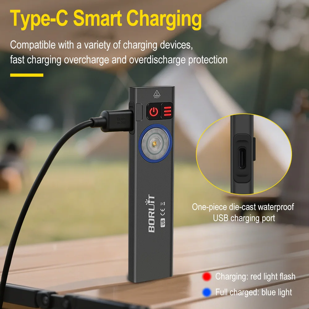 BORUiT U8 650LM EDC LED懐中電灯 タイ - Cycling To Work のレビューと価格