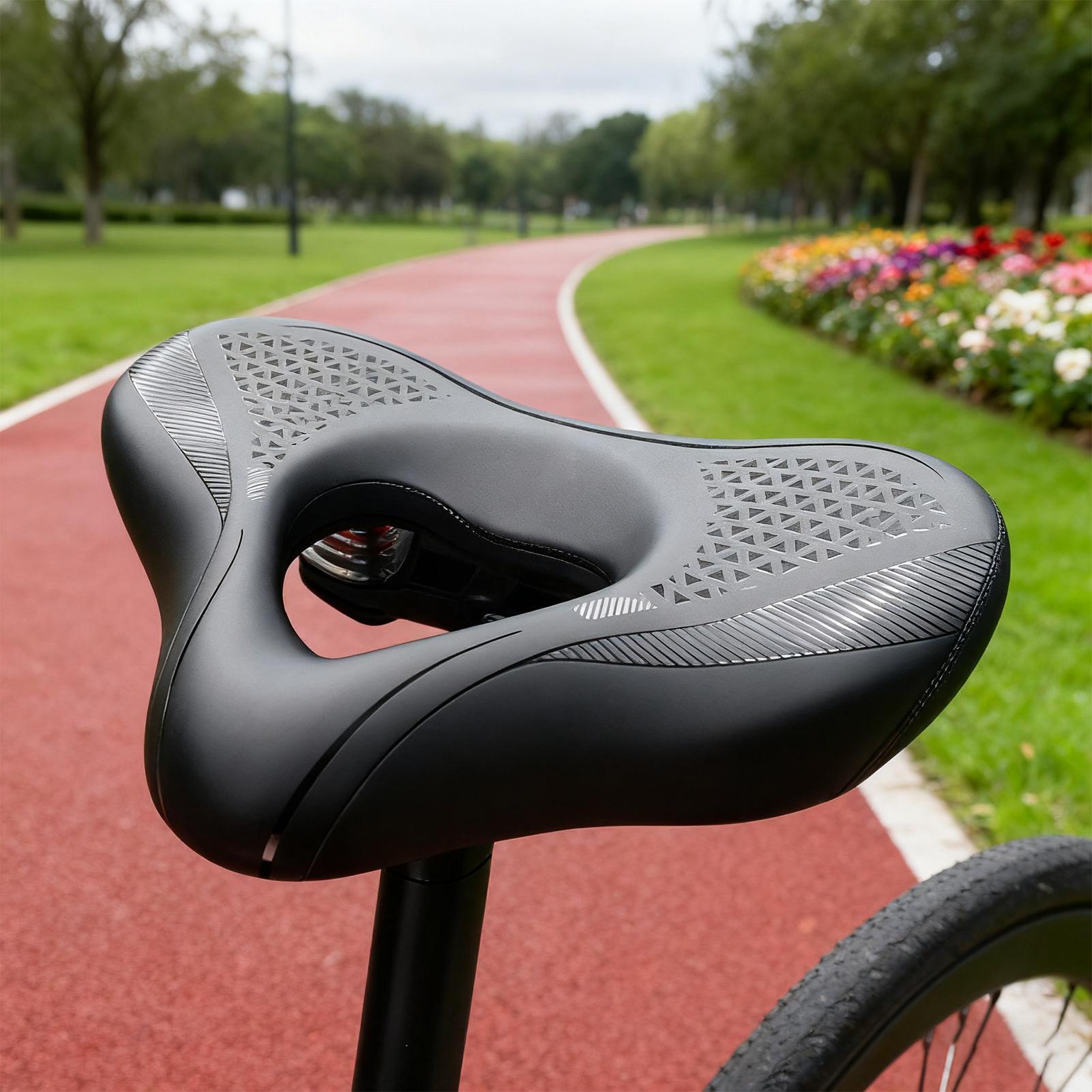 自転車用シートクッション 快適な滑り止めサドル 中空サイクリ - Cycling Commute Distance のレビューと価格