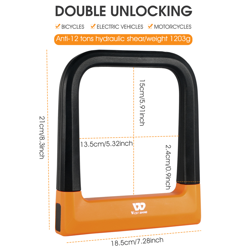 WEST BIKING 自転車 U ロック MTB ロードバ - U Lock Heavy Duty のレビューと価格