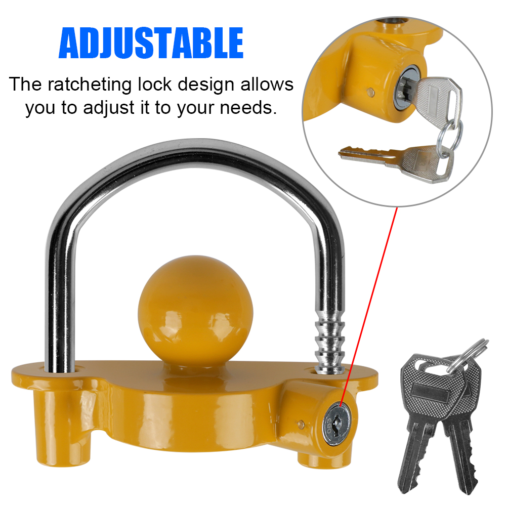 牽引ボールセキュリティ盗難防止トレーラーカプラーヒッチロック - U Lock Heavy Duty のレビューと価格