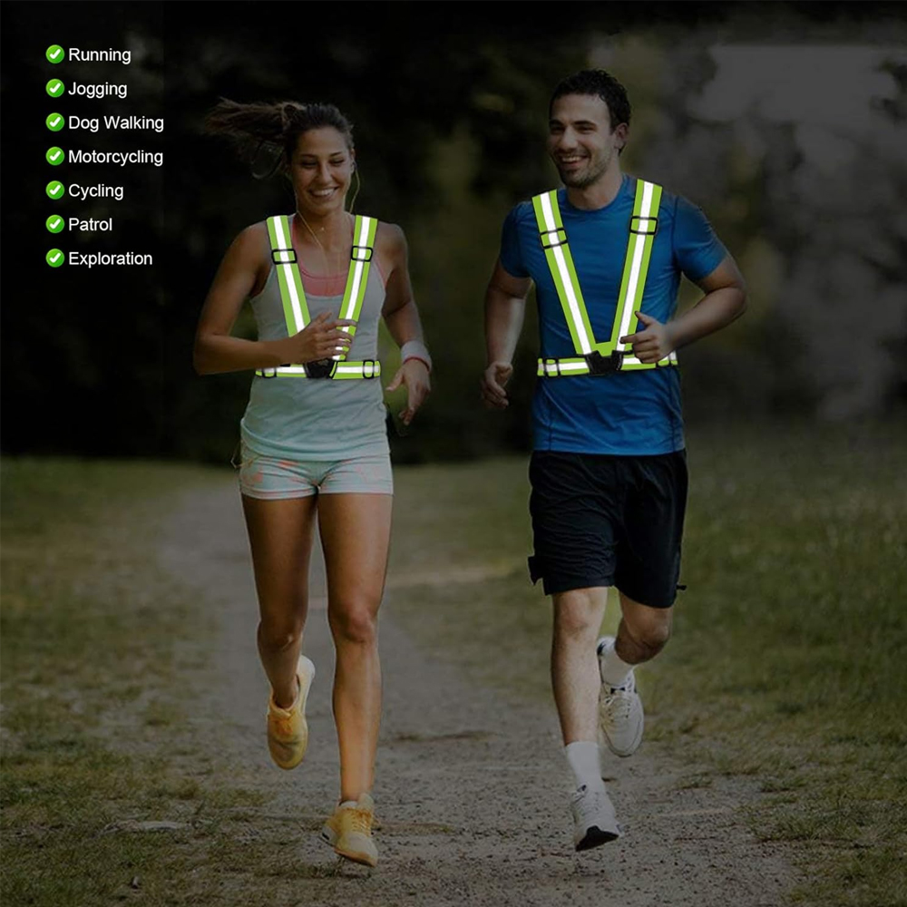 1 個のナイトランニングベスト高視認性反射性、通気性調節可能 - Reflective Vest Cycling のレビューと価格