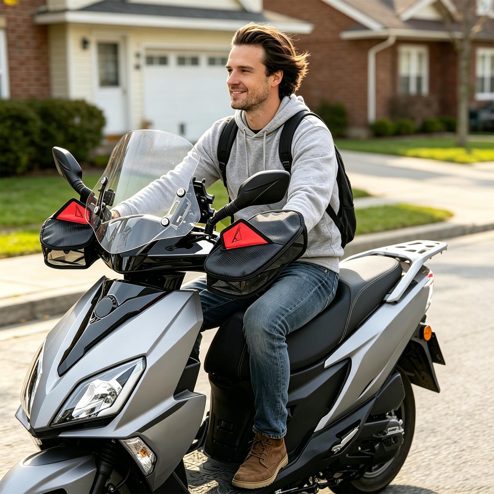 オートバイハンドルバーミット通気性メッシュマフバイクミトンス - Cycling Commute Distance のレビューと価格