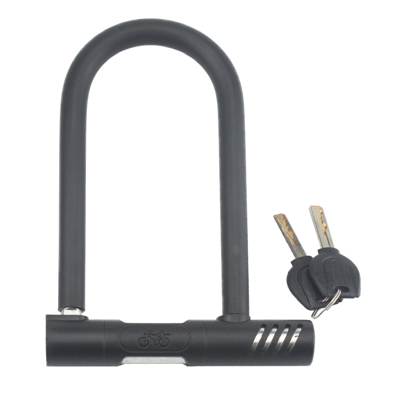 頑丈な盗難防止U字ロック シリコン製厚型耐切創自転車ロック  - U Lock Heavy Duty のレビューと価格