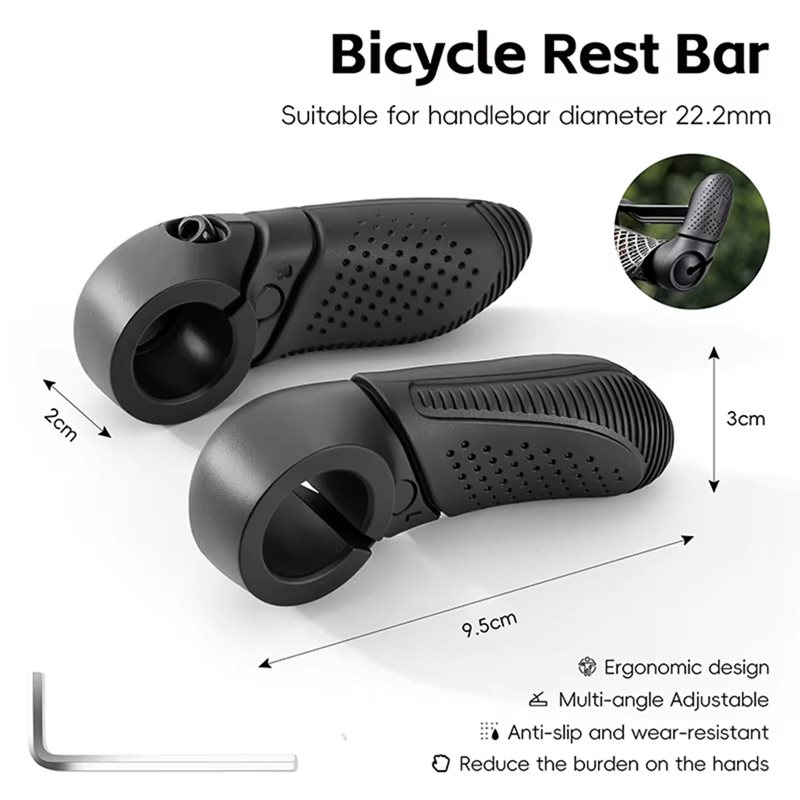 優れた滑り止めTPEグリップ、人間工学に基づいた自転車レスト - Cycling Commute Distance のレビューと価格