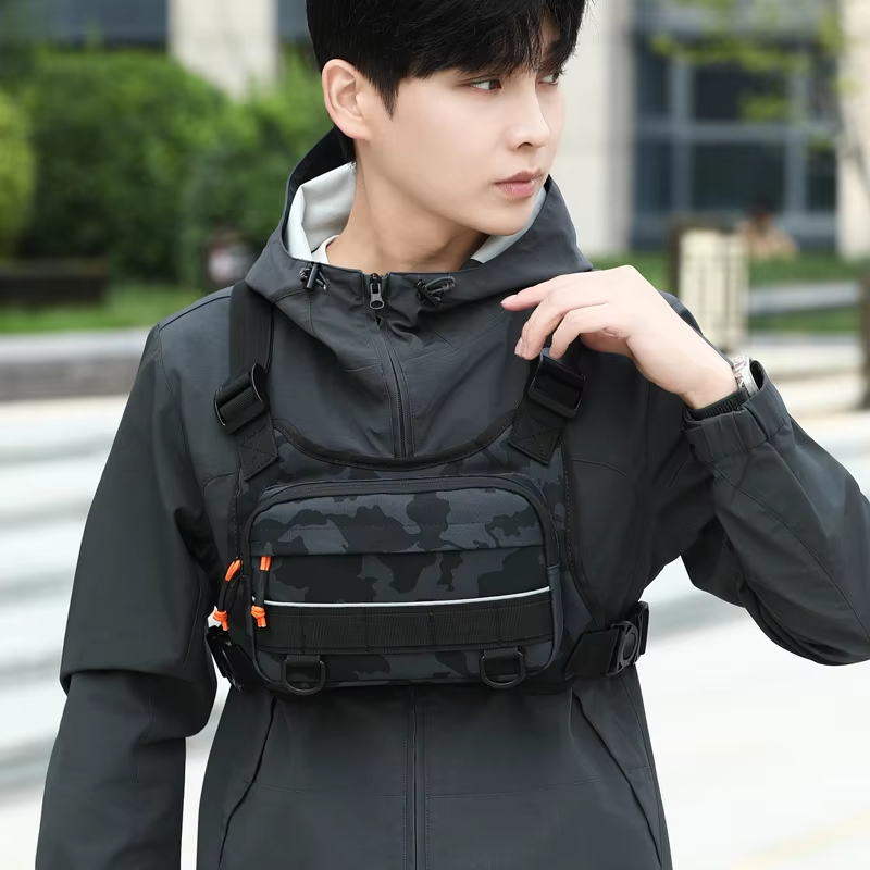 サイクリングフロントチェストベスト戦術バックパックキャンプ登 - Reflective Vest Cycling のレビューと価格